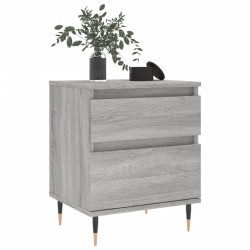 Nachttische 2 Stk. Grau Sonoma 40x35x50 cm Holzwerkstoff