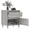 Nachttische 2 Stk. Grau Sonoma 40x35x50 cm Holzwerkstoff