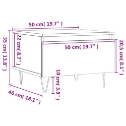 Couchtisch Grau Sonoma 50x46x35 cm Holzwerkstoff