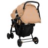 Tandem-Zwillingskinderwagen Taupe Stahl