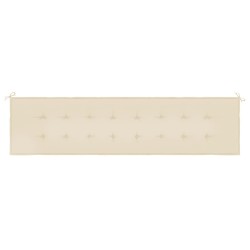 Gartenbank-Auflage Beige 200x50x3 cm Oxford-Gewebe