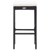 5-tlg. Garten-Bar-Set Poly Rattan und Glas Schwarz