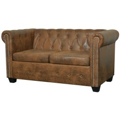 Chesterfield-Sofa 2-Sitzer...