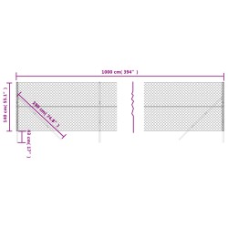 Maschendrahtzaun Anthrazit 1,4x10 m