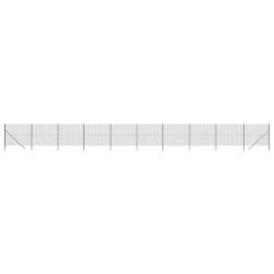 Maschendrahtzaun Grün 1,8x25 m Verzinkter Stahl