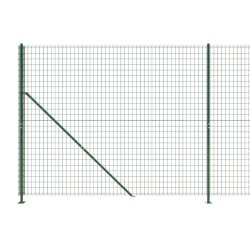 Maschendrahtzaun mit Bodenflansch Grün 1,4x10 m