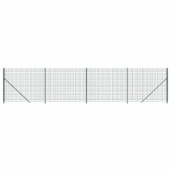 Maschendrahtzaun mit Bodenflansch Grün 1,4x10 m