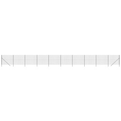 Maschendrahtzaun Anthrazit 1,6x25 m Verzinkter Stahl