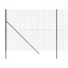 Maschendrahtzaun Anthrazit 1,6x25 m Verzinkter Stahl