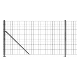 Maschendrahtzaun mit Bodenflansch Anthrazit 1x25 m