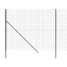 Maschendrahtzaun Anthrazit 2x25 m Verzinkter Stahl