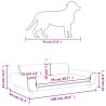 Hundebett Braun 100x54x33 cm Samt