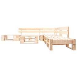 6-tlg. Paletten-Lounge-Set Holz Natur