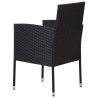 Gartenstühle 4 Stk. Poly Rattan Schwarz