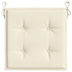 Gartenstuhl-Kissen 6 Stk. Creme 40x40x3 cm Oxford-Gewebe