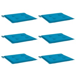 Gartenstuhl-Kissen 6 Stk. Blau 50x50x3 cm Oxford-Gewebe