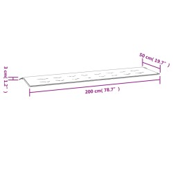 Gartenbank-Auflage Weinrot 200x50x3 cm Oxford-Gewebe