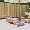 Sonnenliegen-Auflage Rot Karomuster 200x70x3 cm Oxford-Gewebe