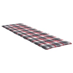 Sonnenliegen-Auflage Rot Karomuster 200x70x3 cm Oxford-Gewebe