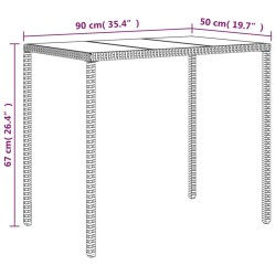 4-tlg. Garten-Lounge-Set mit Kissen Schwarz Poly Rattan