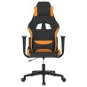 Gaming-Stuhl mit Massagefunktion Schwarz und Orange Stoff