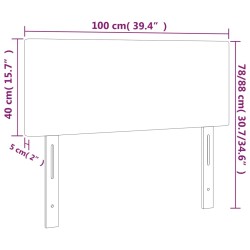 Kopfteil Schwarz 100x5x78/88 cm Stoff