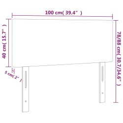 Kopfteil Hellgrau 100x5x78/88 cm Stoff