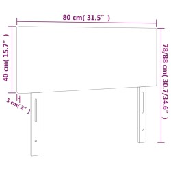 Kopfteil Dunkelgrau 80x5x78/88 cm Samt