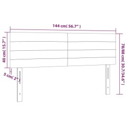 Kopfteile 2 Stk. Dunkelgrau 72x5x78/88 cm Stoff