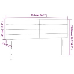 Kopfteile 2 Stk. Dunkelbraun 72x5x78/88 cm Stoff