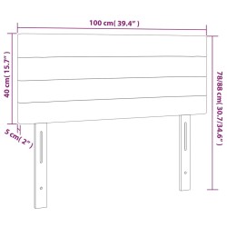 Kopfteil Dunkelgrau 100x5x78/88 cm Samt