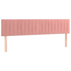 Kopfteile 2 Stk. Rosa 90x5x78/88 cm Samt