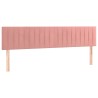 Kopfteile 2 Stk. Rosa 90x5x78/88 cm Samt