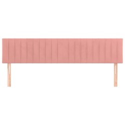 Kopfteile 2 Stk. Rosa 90x5x78/88 cm Samt