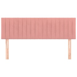 Kopfteile 2 Stk. Rosa 72x5x78/88 cm Samt