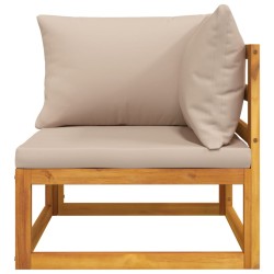 2-tlg. Garten-Sofa-Set mit Kissen Massivholz Akazie