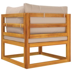 2-tlg. Garten-Sofa-Set mit Kissen Massivholz Akazie