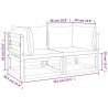 Modular-Ecksofas 2 Stk. mit Grünen Kissen Massivholz Akazie