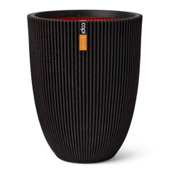 Capi Vase Groove Elegant 46x58 cm Schwarz