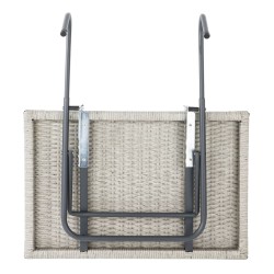 HI Balkon-Klapptisch mit Platte in Rattan-Optik 60x40 cm Grau