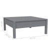 3-tlg. Garten-Lounge-Set mit Kissen Grau Kiefer Massivholz