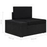 5-tlg. Garten-Lounge-Set Poly Rattan Schwarz