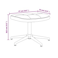 Relaxsessel mit Hocker Senfgelb Samt