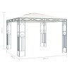 Pavillon mit LED-Lichterkette 300x300 cm Cremeweiß