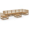 8-tlg. Garten-Lounge-Set Honigbraun Massivholz Kiefer