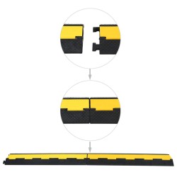 Kabelbrücken 4 Stk. 2 Kanäle Gummi 101,5 cm