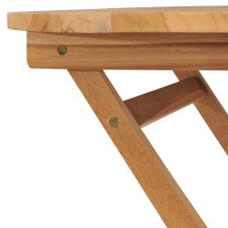 Klappbarer Gartentisch 85x76 cm Teak Massivholz