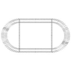Gabionen-Hochbeet Verzinktes Eisen 200x100x50 cm