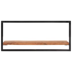 Wandregale 2 Stk. 80x25x35 cm Massivholz Akazie und Stahl