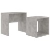 Couchtisch-Set Betongrau 48x30x45 cm Holzwerkstoff